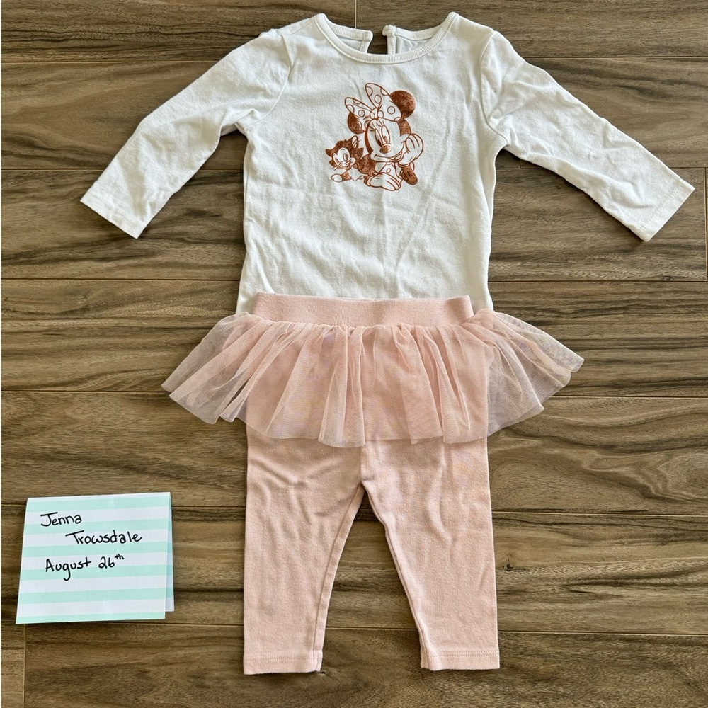 Disney Joe Fresh Girl’s Minnie Mouse Outfit Size 3-6 Months